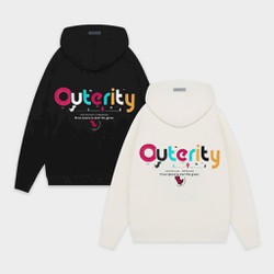 Áo Hoodie Chữ Outerity Kiểu Rộng Unisex Nam Nữ - Áo Khoác Thun Nỉ Có Nón 2 Lớp Thu Đông