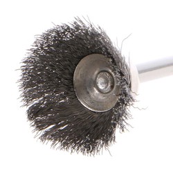 Set 10 bài chải đĩa dây thép hình dạng cốc mài mòn làm sạch rỉ sét cho dụng cụ xoay điện máy chạm khắc Dremel