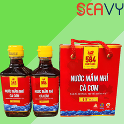 Nước mắm nhỉ cá cơm 584 Nha Trang - Xách 4 chai thủy tinh loại 40 độ đạm -SEAVY