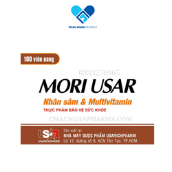 Viên uống nhân sâm và multivitamin MORIUSAR hộp 100 viên nang - Usarichpharma
