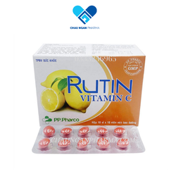 RUTIN-VITAMIN C PP.Pharco Hộp 100 viên Bao Đường