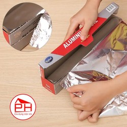 Cuộn giấy bạc bọc thực phẩm, màng nhôm nướng đồ ăn, dùng được cho bếp than, lò nướng, nồi chiên không dầu (Kích thước: Rộng 30cm, dài 5m)