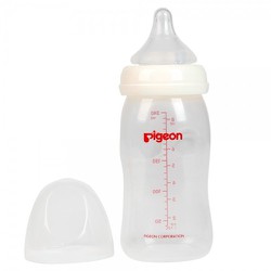 Bình sữa Pigeon nhựa PPSU cao cấp cổ rộng núm ti silicon siêu mềm 240ml,150ml