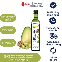 [Date T3/25] Dầu Óc Chó Oliu Quả Bơ 0mega369 Puria Nhập Khẩu Nguyên Chai Từ New Zealand