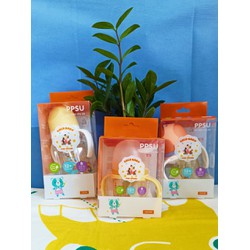 Bình sữa PPSU  Gold Baby cổ rộng có tay cầm in hình họa tiết dể thương -330ml 240ml 160ml