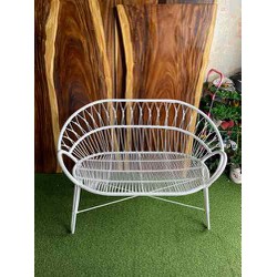 Ghế cafe nhựa giả mây khung sắt sơn tĩnh điện