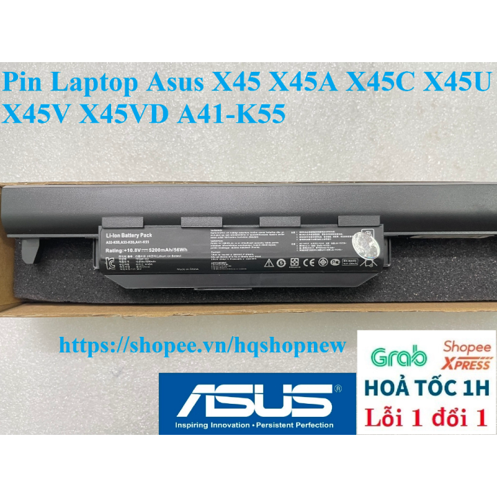 Hình ảnh Pin Laptop Asus X45 X45A X45C X45U X45V X45VD A41-K55 PHỤ KIỆN LAPTOP