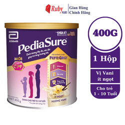 [Date T8/25] Sữa bột Pediasure 400g hương vani ít ngọt cho trẻ biếng ăn từ 1 đến 10 tuổi