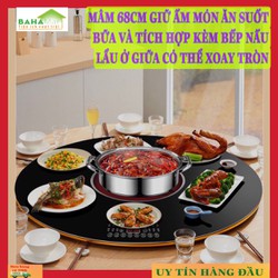 MÂM 68CM GIỮ ẤM MÓN ĂN SUỐT BỮA VÀ TÍCH HỢP KÈM BẾP NẤU LẨU Ở GIỮA CÓ THỂ XOAY TRÒN "BAHAMAR" Có thể làm chủ nhiệt độ theo ý bởi hệ thống điều khiển cảm ứng