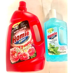 Nước giặt xả cao cấp Homie expert chai 3,5kg tặng kèm nước lau sàn màu ngẫu nhiên