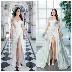 Váy Đầm Maxi Dạ Hội Xẻ Tà, Váy Chụp Ảnh Dã Ngoại, Váy Cưới Đi Bàn, Váy 6 trong 1