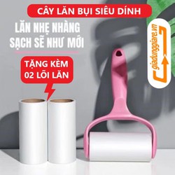 Cây lăn bụi làm sạch quần áo, ga giường, nệm ghế, làm sạch lông chó mèo hiệu quả (tặng kèm 2 lõi thay thế)