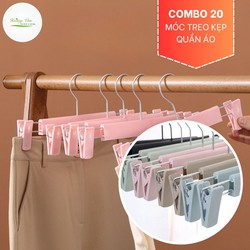 Combo 20 Móc treo kẹp quần áo nhựa cao cấp