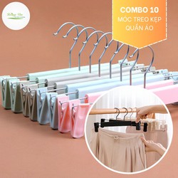 Bộ 10 Móc treo kẹp quần áo nhựa cao cấp