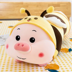 Gấu Bông Cute Lợn Biến Hình Ong Vàng Size Lớn Siêu Mềm Mịn Co Giãn 4 Chiều Kích thước 60-120cm
