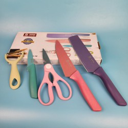 Bộ dao kéo 5 món phủ ceramic siêc sắc