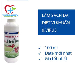 Dung Dịch Rửa Tay Khô Dr.Herbal Dạng Xịt - Kháng Khuẩn Mạnh  Làm Sạch Da Tay (100 ml)
