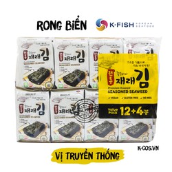 Rong Biển Chiên Giòn Hàn Quốc Ăn Liền( Vị truyền thống )- Mỗi Gói 4g- Bịch 16 Gói
