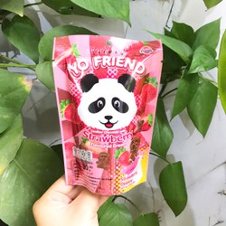 Bánh Gấu Thái Lan Yo Friend Sôcôla Chấm Kem Dâu Cookies (Gói 25g-Hồng)