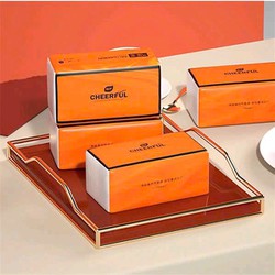 Thùng 20 gói giấy ăn Cheerful nội địa Trung giấy 4 lớp siêu dai mềm mịn bằng bột gỗ nguyên sinh không chất tẩy trắng