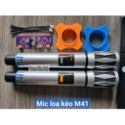 Mic Loa Kéo cao cấp M41 màu bạc - chống hú âm thanh hay
