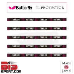 Viền Vợt Bóng Bàn Butterfly Chính Hãng Ti Protector Đen Hồng - Dày 10mm - Cực Đẹp, Chống Va Đập, Tránh Cao Su Bong Tóc