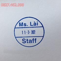 Con Dấu Tròn Có Xoay Số Ngày Tháng Năm Ở Giữa,Thiết Kế Theo Yêu Cầu, Mực có sẵn