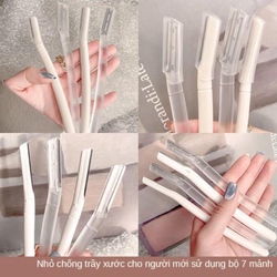 (CHÍNH HÃNG) Set 3 dao cạo lông mày trong suốt an toàn dành cho người mới bắt đầu
