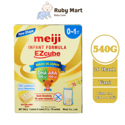 [ Date T7/25 ] Sữa bột Meiji nhập khẩu 20 thanh Infant Formula Ezcube 540g 0-12 tháng