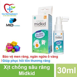 Xịt chống sâu răng Midkid cho bé từ 1 tuổi Giúp làm sạch và bảo vệ men răng Ngăn ngừa mảng bám ố vàng