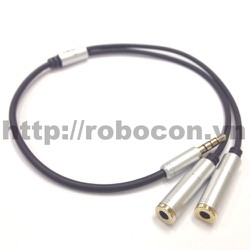 Dây Chia Từ 1 Ra 2 Tai Nghe Đầu Nhôm Jack Cắm Cao Cấp