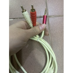 Dây cáp loa jack 3.5mm ra 2 đầu hoa sen AV dài 1,8m