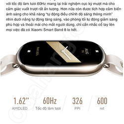 Vòng Đeo Tay Thông Minh Xiaomi Mi Band 8 ( Bản Quốc Tế / Nội địa ) Amoled 1.62 inch 60hz, độ sáng tự động max 600nit, cảm biến sức khoẻ SPO2 VO2max, pin 190mah lên đến 16 ngày