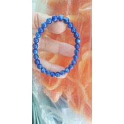 Vòng tay nữ đá kyanite tự nhiên hay đá Sapphire nước xanh dương Đậm bóng đẹp 6mm hợp các Chị đẹp mệnh Thủy mệnh Mộc đeo có 890k ạ
