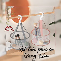 [Đường kính 20cm] Giỏ lưới phơi khô cọ, mút, bông trang điểm dạng treo tiện lợi, nhanh khô và thoát nước tốt
