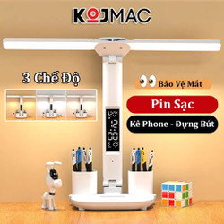 Đèn Học Chống Cận Tích Điện 3 Màu Màn Hình Led Thông Minh Chống Mỏi Mắt, Đèn Học Chống Cận Led Tích Điện, Màn Hình LCD Hiển Thị Đa Thông Tin