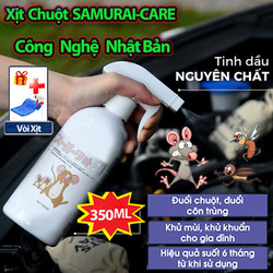 Chai Xịt Đuổi Chuột Nhật BẢN SAMURAI CARE 350ml - Dùng Xe Ôtô, Trong Nhà - Chiết Xuất Tự Nhiên An Toàn Cho Người Dùng