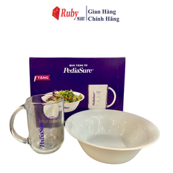 Bộ Ly Chén Thủy Tinh Cho Bé - Quà Pediasure