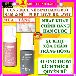 Dung dịch vệ sinh phụ nữ dạng bọt loại xịn hàn quốc chính hãng Dr.lavic pure love intimate wash for her làm se khít trắng hồng sạch thơm quyến rũ đối phương ngăn ngừa phụ khoa nấm ngứa tốt 100ml drlavic cho nam