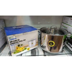 Nồi Luộc Gà 5 Đáy LINESUN LS - 1268  Chất Liệu Inox Cao Cấp Đường Kính 32cm bảo hành 24 tháng