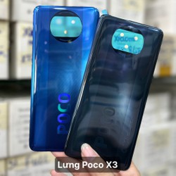 Nắp lưng Xiaomi Poco X3 (Xanh , Đen)