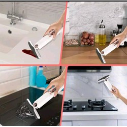 Cây lau bếp thông minh tự vắt MOPĐa Năng Dụng Cụ Lau Kính Oto Chổi Vệ Sinh Nhà Tắm Bàn Làm Vệc Gấp Gọn