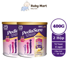 [ Date T5/25 ] Combo 2 lon Sữa Bột PediaSure hương Vani ít ngọt lon 400g Dành Cho Trẻ Biếng Ăn