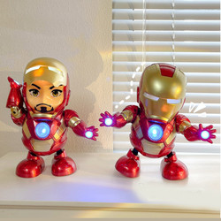 Đồ chơi robot người sắt Iron Man Hero nhảy múa theo nhạc vui nhộn có đèn LED siêu đẹp cho bé