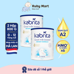 [ Date T2/25 ] Combo 2 lon Sữa dê Kabrita Số 1 800g 0-12 tháng