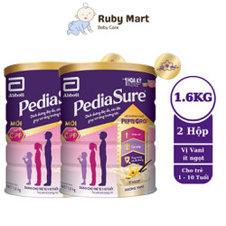 [Date T1/25] Combo 2 Lon Sữa bột Pediasure 1.6kg hương vani ít ngọt