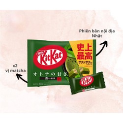 Sôcôla Nestlé KitKat Nội Địa Nhật Trà Xanh (Gói 10 thanh - Xanh)