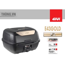 Thùng Sau Givi E43 Gold Limited - Thùng sau xe máy đựng đồ cho moto, xe máy