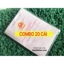 COMBO 20 Túi đựng Sổ Hồng Sổ Đỏ GIẤY TỜ NHÀ ĐẤT bằng nhựa dẻo PVC có nắp đậy bảo vệ tuyệt đối 20B7227