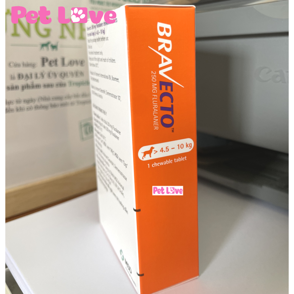 Bravecto diệt ghẻ, ve rận, bọ chét (chó 4,5 - 10kg) (Mã SP: BR448OTAAKAR92VNAMZ-42770556)